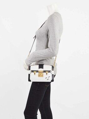 Louis Vuitton White Epi Leather Petit Malle Bag